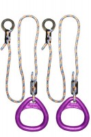 Детские гимнастические кольца треугольные  для ДСК фиолетовые КГ02В - магазин СпортДоставка. Спортивные товары интернет магазин в Омске 