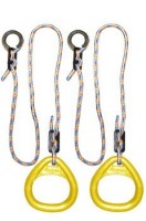 Детские гимнастические кольца треугольные  для ДСК желтые КГ02В - магазин СпортДоставка. Спортивные товары интернет магазин в Омске 