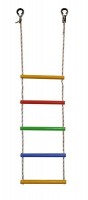 Детская веревочная лестница для ДСК 5 перекладин цвет радуга ЛВ5-3В - магазин СпортДоставка. Спортивные товары интернет магазин в Омске 